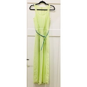 Lime Green Sheer Maxi Dress